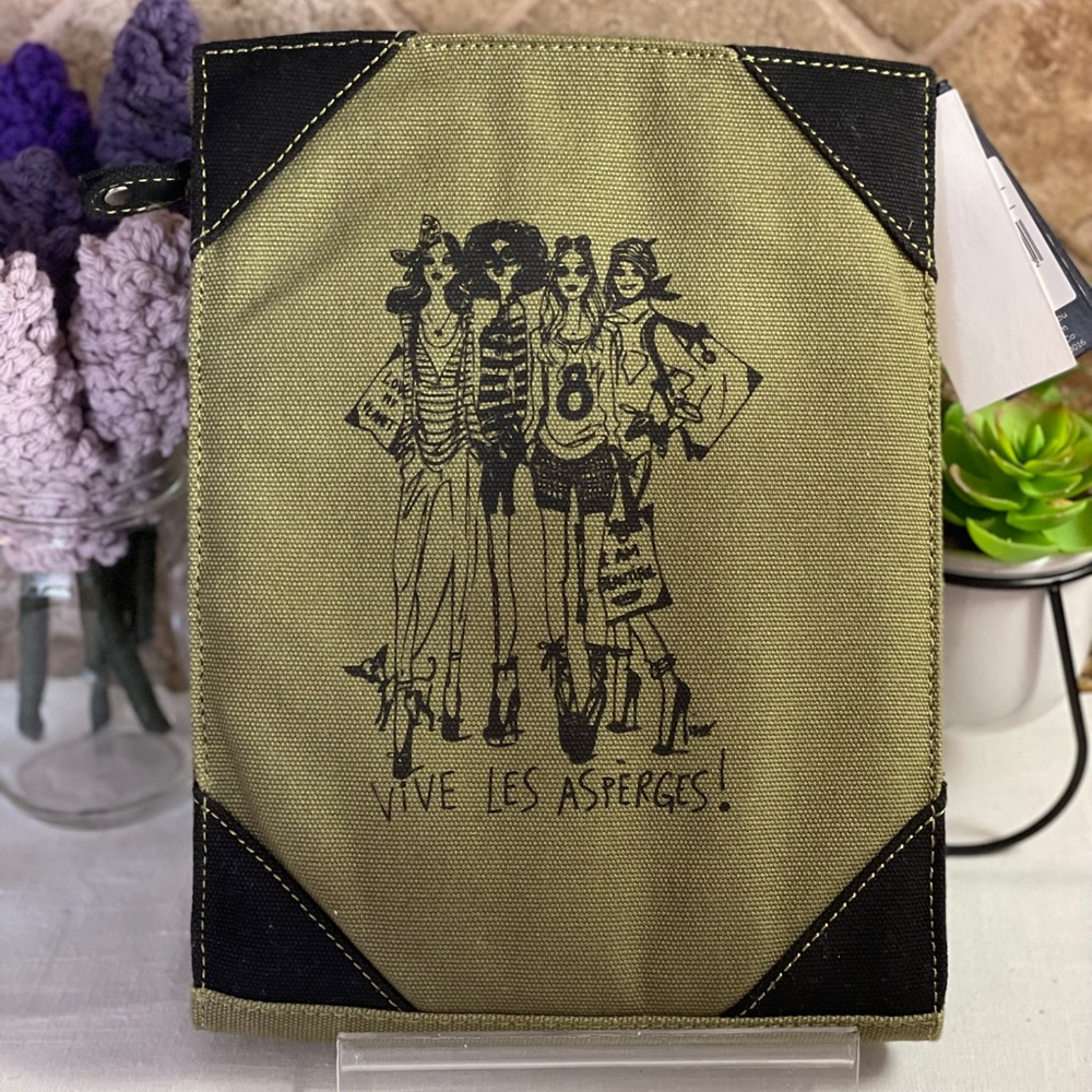 Stylish Olive Green Canvas I pad pouch